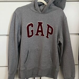 GAP Gray and Maroon Hoodie Sweater